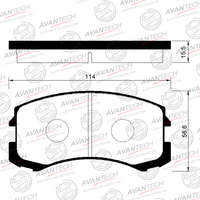 Колодки тормозные передние дисковые Lancer Cedia Avantech-AV264= Mitsubishi-MR569225=KASHIYAMA-D6109H= ADVICS-SN114 Колодки тормозные передние дисковые Lancer Cedia Avantech-AV264= Mitsubishi-MR569225=KASHIYAMA-D6109H= ADVICS-SN114