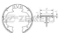 Колодки торм. бараб. задн. D220mm 57mm Hyundai H100 93-, Mazda E-Serie E2200 D 88-, E-Serie E2000 84- Колодки торм. бараб. задн. D220mm 57mm Hyundai H100 93-, Mazda E-Serie E2200 D 88-, E-Serie E2000 84-