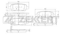 Колодки задние дисковые nibk-PN2466= hsb-hs3007= Zekkert-BS1823 Колодки задние дисковые nibk-PN2466= hsb-hs3007= Zekkert-BS1823