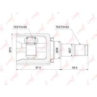 ШРУС внутренний перед прав/лев Lacetti АКПП 1111T250= 96888653= GS4780 22*29*38 ШРУС внутренний перед прав/лев Lacetti АКПП 1111T250= 96888653= GS4780 22*29*38