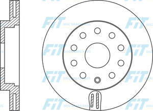 Диск тормозной SKODA OCTAVIA 1.6 2008 - 2013; VOLKSWAGEN GOLF 1.6 2005 - 2013; VOLKSWAGEN GOLF 1.6 2007 - 2013