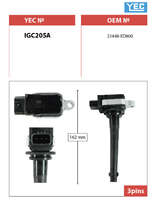 Катушка зажигания NOTE TIIDA HR16DE, MR18DE, MR20DE, QR25DE YEC-IGC205A= NISSAN-2448ED800= DOUBLE FORCE-DFIC0218 Катушка зажигания NOTE TIIDA HR16DE, MR18DE, MR20DE, QR25DE YEC-IGC205A= NISSAN-2448ED800= DOUBLE FORCE-DFIC0218