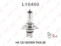Лампа H4 12V 60/55W P43T-38 Lynxauto-L10460