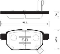 Колодки тормозные задние toyota auris 2007 - sangsin-SP2094= toyota-0446612130= toyota-0446602180= PN1519 Колодки тормозные задние toyota auris 2007 - sangsin-SP2094= toyota-0446612130= toyota-0446602180= PN1519