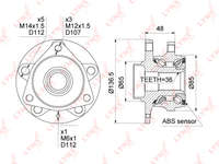 Ступица подшипник колеса переднего прав/лев LYNXauto-WH1359= skf-vkba7011= vag-8V0498625A= JD-JEH0207 Ступица подшипник колеса переднего прав/лев LYNXauto-WH1359= skf-vkba7011= vag-8V0498625A= JD-JEH0207